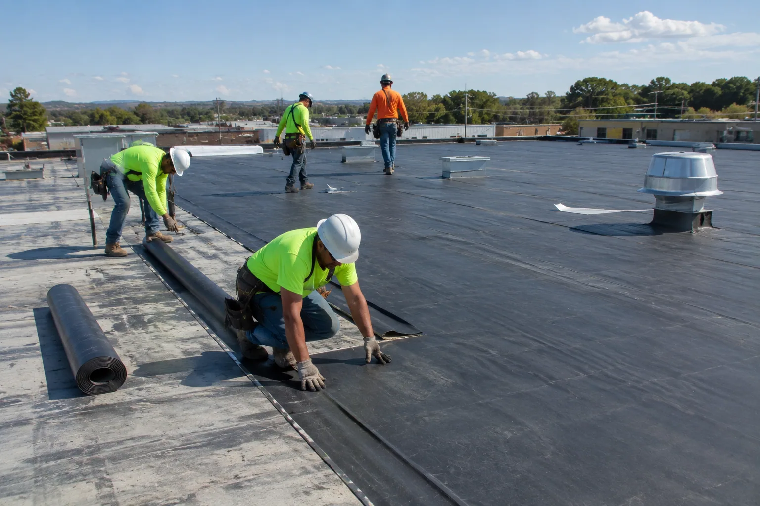 EPDM roof installation