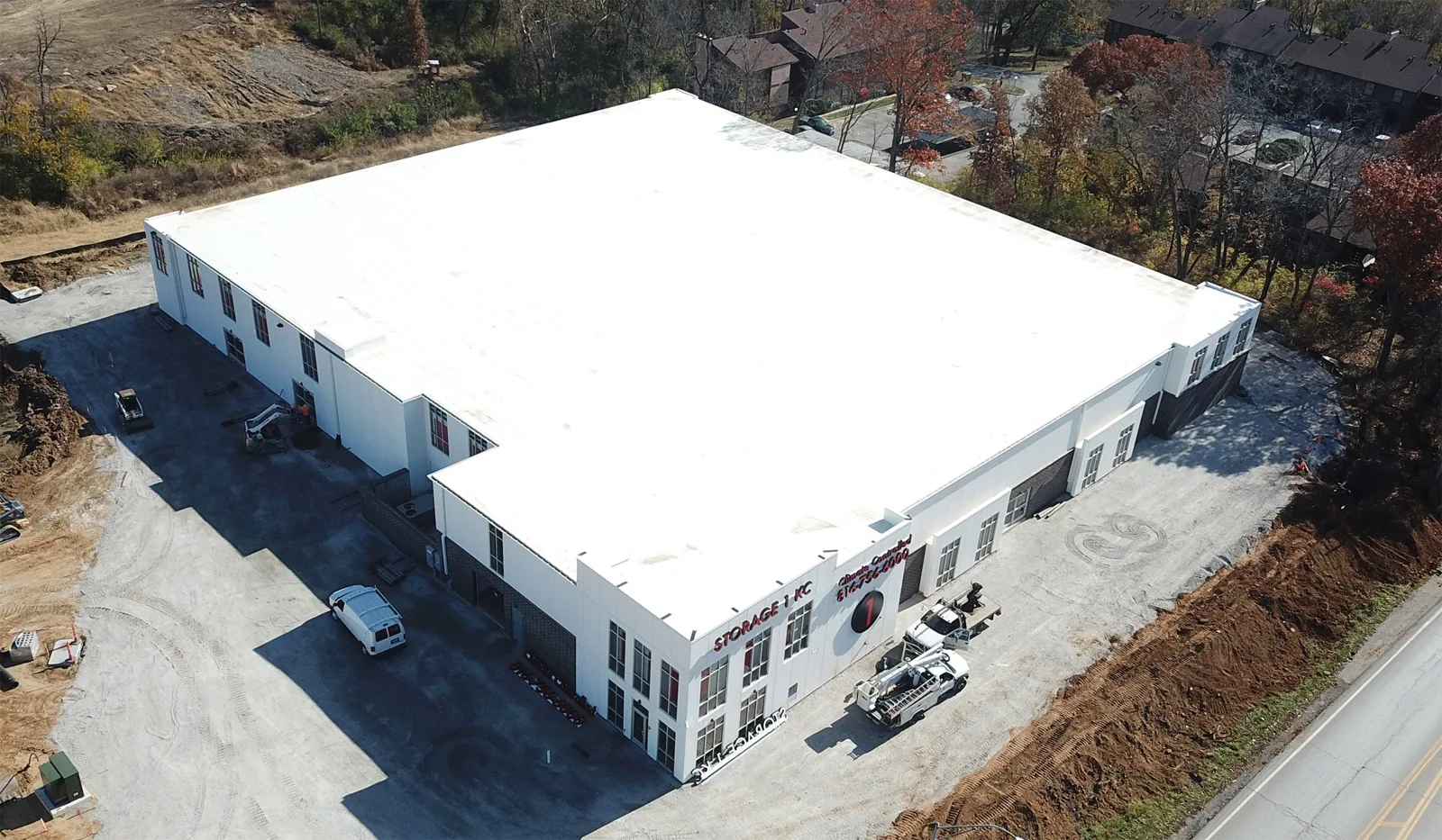 White single-ply commercial roof in Lakewood, CO